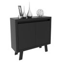 Ver imagem 2 de Balcão para Escritório 90cm com 2 Portas e 1 Prateleira ME4187 Preto