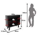Ver imagem 3 de Balcão para Escritório 90cm com 2 Portas e 1 Prateleira ME4187 Preto