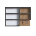 Ver imagem 6 de Armário Espelheira para Banheiro com 2 Portas e Nichos Marrom/Mel/Grafite