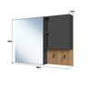 Armário Espelheira para Banheiro com 2 Portas e Nichos - 4