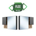 Ver imagem 7 de Armário Espelheira para Banheiro com 2 Portas e Nichos Marrom/Mel/Grafite