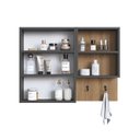 Ver imagem 2 de Armário Espelheira para Banheiro com 2 Portas e Nichos