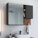 Ver imagem 1 de Armário Espelheira para Banheiro com 2 Portas e Nichos