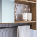 Ver imagem 5 de Armário Espelheira para Banheiro com 1 Porta 1 Toalheiro e Nichos