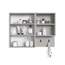 Ver imagem 2 de Armário Espelheira para Banheiro com 2 Portas e Nichos