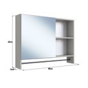 Ver imagem 4 de Armário Espelheira para Banheiro com 1 Porta 1 Toalheiro e Nichos