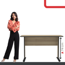 Ver imagem 5 de Mesa Madeira Secr X X m X 120 121cm Naturalle e Preto Marrom/Marromle