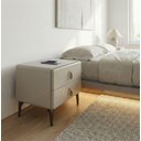 Ver imagem 3 de Mesa de Cabeceira Multifuncional Smart Deluxe: Carregador por Indução, Led Automático e Soft Close C