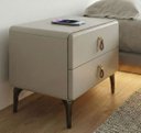 Ver imagem 5 de Mesa de Cabeceira Multifuncional Smart Deluxe: Carregador por Indução, Led Automático e Soft Close C