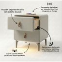 Ver imagem 7 de Mesa de Cabeceira Multifuncional Smart Deluxe: Carregador por Indução, Led Automático e Soft Close C