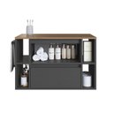 Ver imagem 6 de Gabinete de Banheiro Suspenso 80cm com 4 Nichos 1 Toalheiro 1 Porta 1 Gaveta BH8010 Preto/Mel/Grafite