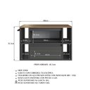 Ver imagem 4 de Gabinete de Banheiro Suspenso 80cm com 4 Nichos 1 Toalheiro 1 Porta 1 Gaveta BH8010 Preto/Mel/Grafite