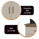 Ver imagem 4 de Balcão New Juliana Cor:canela Off White - Armário Cozinha - Mizza Decor