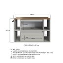 Ver imagem 5 de Gabinete de Banheiro Suspenso 80cm com 4 Nichos 1 Toalheiro 1 Porta 1 Gaveta BH8010 Bege/Mel/Arenas