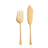 Faca e Garfo para Servir Wolff Berna Dourado de Aço Inox - 1