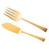 Faca e Garfo para Servir Wolff Berna Dourado de Aço Inox - 2
