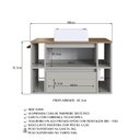 Ver imagem 7 de Gabinete de Banheiro Suspenso 80cm com 4 Nichos 1 Toalheiro 1 Porta 1 Gaveta Bh8010 com Cuba