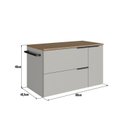Ver imagem 3 de Gabinete de Banheiro Suspenso 80cm com 1 Toalheiro 2 Portas e 1 Gaveta BH8020 Bege/Mel/Arenas