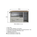 Ver imagem 4 de Gabinete de Banheiro Suspenso 80cm com 1 Toalheiro 2 Portas e 1 Gaveta BH8020 Bege/Mel/Arenas