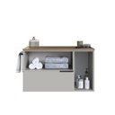 Ver imagem 5 de Gabinete de Banheiro Suspenso 80cm com 1 Toalheiro 2 Portas e 1 Gaveta Bh8020