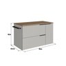 Gabinete de Banheiro Suspenso 80cm com 1 Toalheiro 2 Portas e 1 Gaveta Bh8020 - 4