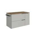 Ver imagem 2 de Gabinete de Banheiro Suspenso 80cm com 1 Toalheiro 2 Portas e 1 Gaveta BH8020 Bege/Mel/Arenas