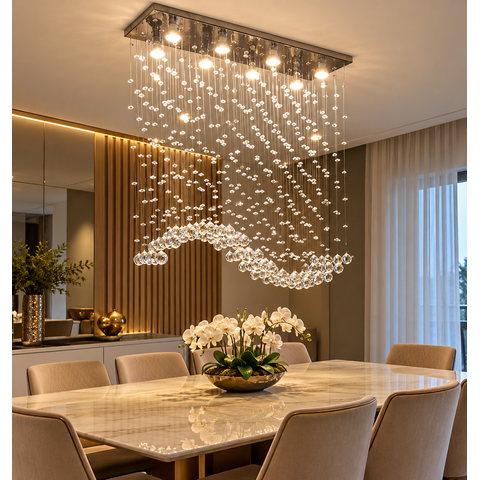 Lustre Plafon de Teto para Sala de Janta Estar Retangular:70