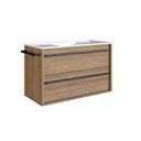 Ver imagem 2 de Gabinete de Banheiro Suspenso 80cm com 1 Toalheiro 1 Porta 1 Gaveta BH8030 com Lavatorio Marrom/Mel