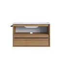 Ver imagem 7 de Gabinete de Banheiro Suspenso 80cm com 1 Toalheiro 1 Porta 1 Gaveta BH8030 com Lavatorio Marrom/Mel