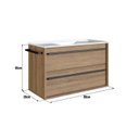 Ver imagem 4 de Gabinete de Banheiro Suspenso 80cm com 1 Toalheiro 1 Porta 1 Gaveta Bh8030 com Lavatorio