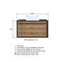 Ver imagem 7 de Gabinete de Banheiro Suspenso 80cm com 1 Gavetão Puxador Toalheiro Preto/Mel/Grafite