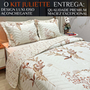Ver imagem 2 de Cobreleito Queen Size 300 Fios Juliette 03 Pç Super Elegante:palha