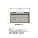 Ver imagem 7 de Gabinete de Banheiro Suspenso 80cm com 1 Gavetão Puxador Toalheiro com Cuba Marrom/Mel/Arenas