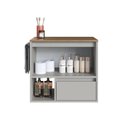 Ver imagem 2 de Gabinete de Banheiro Suspenso 60cm com 1 Nicho 1 Toalheiro 1 Porta e 1 Gaveta