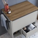 Ver imagem 5 de Gabinete de Banheiro Suspenso 60cm com 1 Nicho 1 Toalheiro 1 Porta e 1 Gaveta