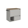 Gabinete de Banheiro Suspenso 60cm com 1 Nicho 1 Toalheiro 1 Porta e 1 Gaveta - 3