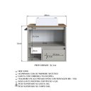 Ver imagem 5 de Gabinete de Banheiro Suspenso 60cm com 1 Nicho 1 Toalheiro 1 Porta e 1 Gaveta com Cuba Bege/Mel/Arenas
