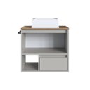 Ver imagem 6 de Gabinete de Banheiro Suspenso 60cm com 1 Nicho 1 Toalheiro 1 Porta e 1 Gaveta com Cuba