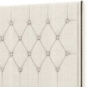 Ver imagem 2 de Cabeceira Cama Box King 195cm Estofada Frizza P05 Linho Creme