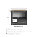 Ver imagem 4 de Gabinete de Banheiro Suspenso 60cm com 1 Nicho 1 Toalheiro 1 Porta e 1 Gaveta Preto/Mel/Grafite