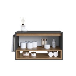 Gabinete de Banheiro Suspenso 80cm com 1 Nicho 1 Toalheiro 1 Porta - 5
