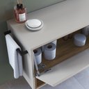 Ver imagem 2 de Gabinete de Banheiro Suspenso 80cm com 1 Nicho 1 Toalheiro 1 Porta