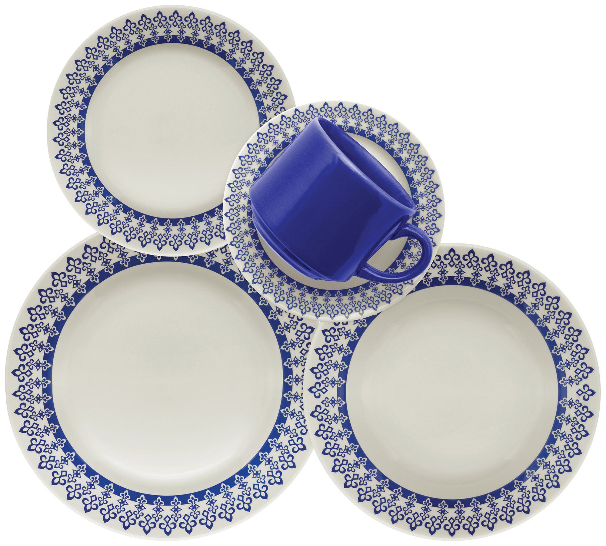Jogo De Jantar Donna Grécia 40 Peças Oxford® Cerâmica - 1