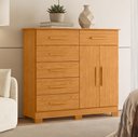 Ver imagem 6 de Cômoda Sapateira para Quarto 2 Portas 6 Gavetas Potenza A04 Cinamomo - Lyam Decor
