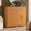 Ver imagem 5 de Cômoda Sapateira para Quarto 2 Portas 6 Gavetas Potenza A04 Cinamomo - Lyam Decor