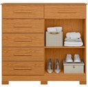 Ver imagem 4 de Cômoda Sapateira para Quarto 2 Portas 6 Gavetas Potenza A04 Cinamomo - Lyam Decor
