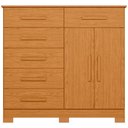 Ver imagem 2 de Cômoda Sapateira para Quarto 2 Portas 6 Gavetas Potenza A04 Cinamomo - Lyam Decor