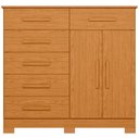 Ver imagem 2 de Cômoda Sapateira para Quarto 2 Portas 6 Gavetas Potenza A04 Cinamomo - Lyam Decor