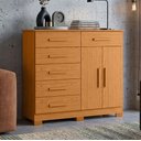 Ver imagem 7 de Cômoda Sapateira para Quarto 2 Portas 6 Gavetas Potenza A04 Cinamomo - Lyam Decor