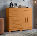Ver imagem 7 de Cômoda Sapateira para Quarto 2 Portas 6 Gavetas Potenza A04 Cinamomo - Lyam Decor